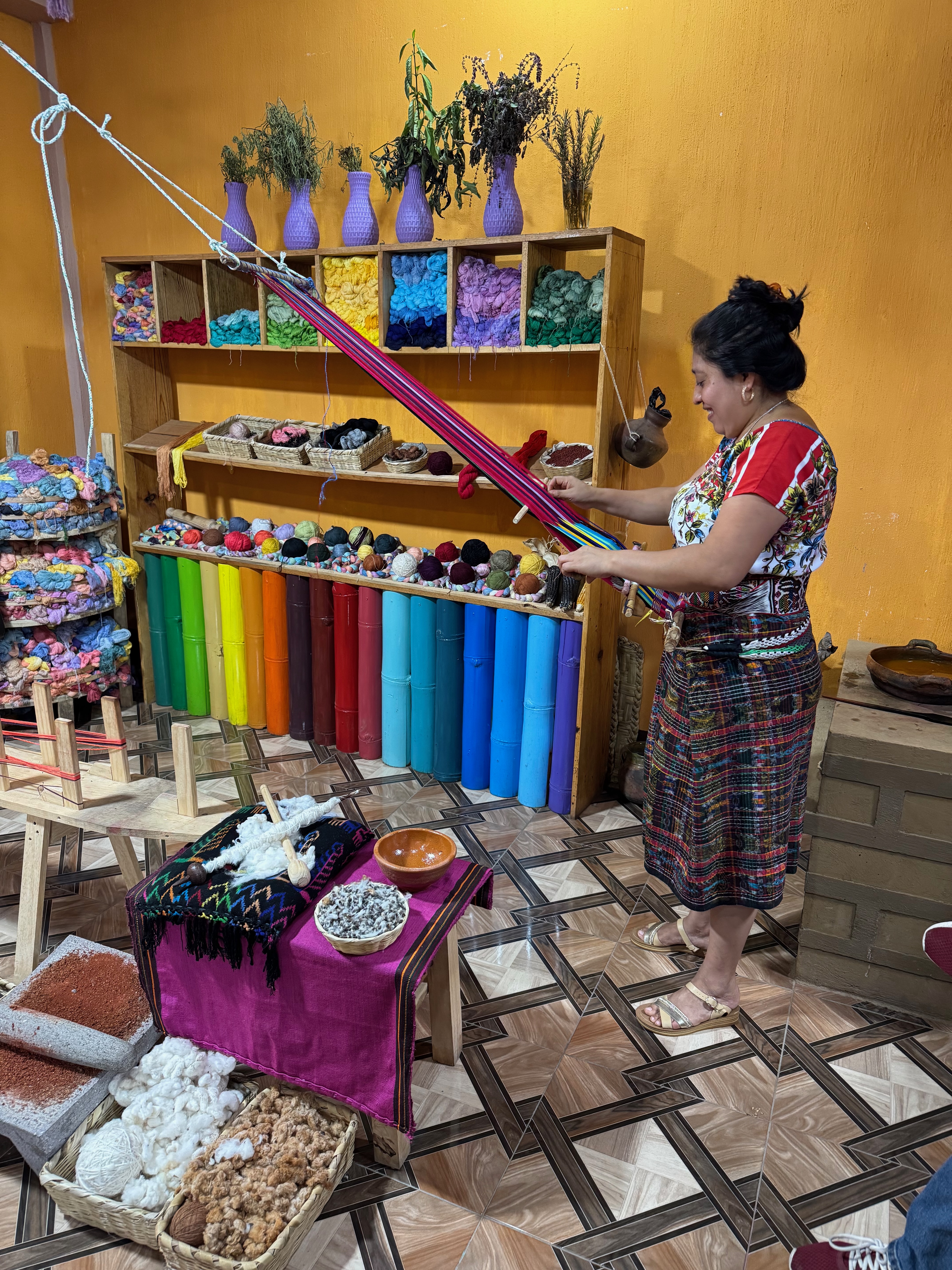 Woman weaving